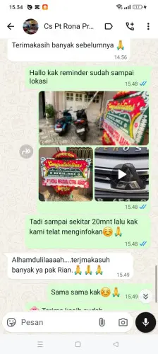 Testimonial Papan Bunga mahendra